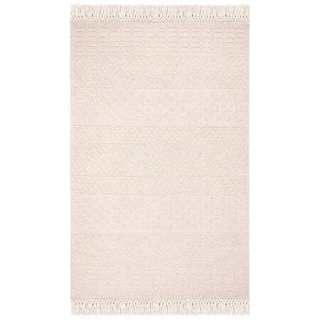 Safavieh 4 x 4 ft. Natural Bohemian Hand Loomed Square Rug, Ivory & Pink NAT852R-4SQ